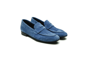 Mocassin "F12" Daim bleu ciel